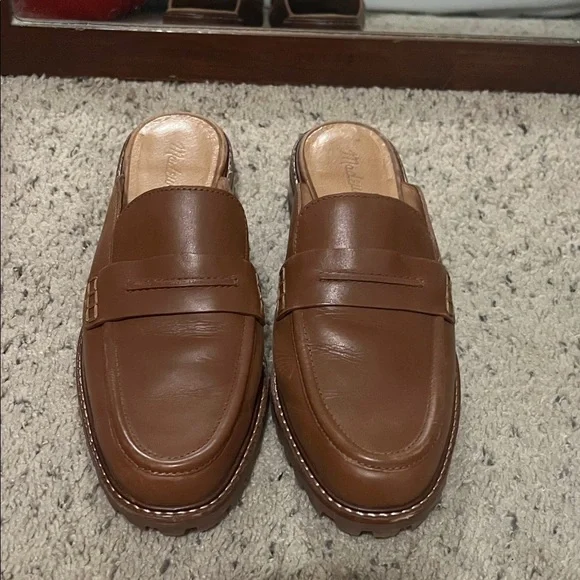 Madewell Tan Leather Slip-On Loafers - Picture 4 of 4